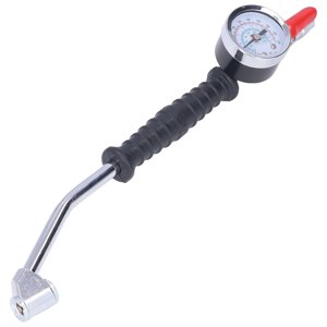 Tire Inflator with Pressure Gauge, Tires Inflators Head Large Dial High Hardness 0-220psi Elbow Head Wide Use  for Motorcycle for Car