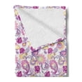 thumbnail image 2 of Paisley Soft Flannel Fleece Throw Blanket, Watercolor Painting Look Peony Flowers Traditional Design, Cozy Plush for Indoor and Outdoor Use, 50" x 70", Magenta Purple Yellow, by Ambesonne, 2 of 5