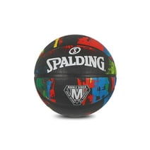 Spalding Marble Rubber Basketball (Black), Size: 7