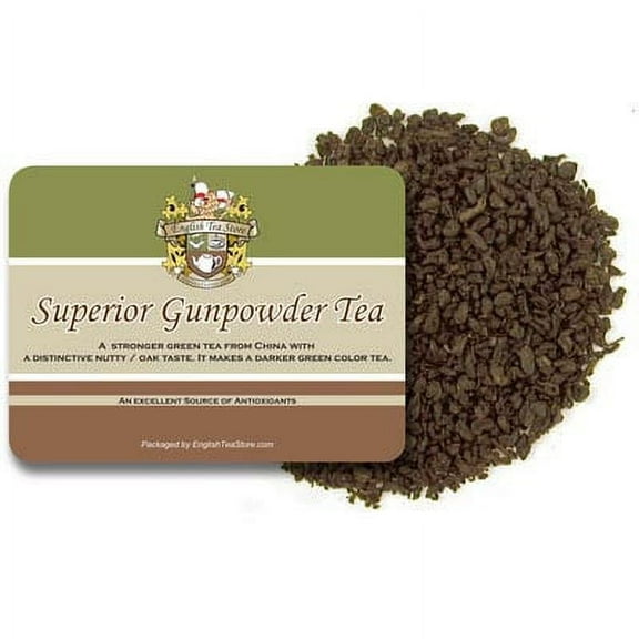 English Tea Store Superior Gunpowder Green Tea Loose Leaf Pouches 16oz
