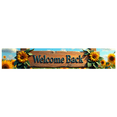 thumbnail image 2 of Wooden Door Themed Welcome Back Banner with Floral Leafy Elements Party Backdrop Background Decorations for Homecomings Reunions Gatherings and Celebrations, 2 of 7