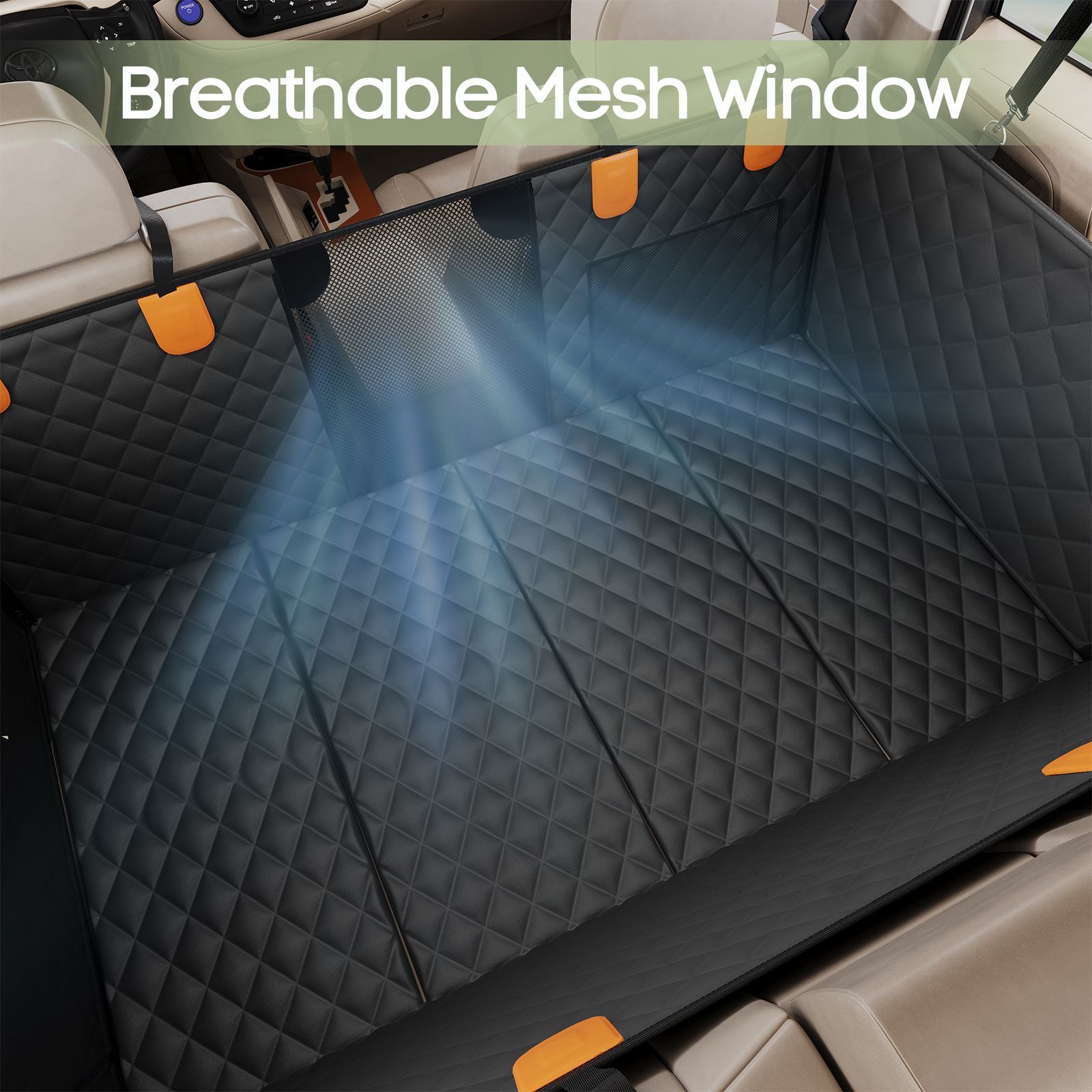 Smatto Back Seat Extender, Hard Bottom, 410 lb Capacity, Black photo 4