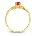 thumbnail image 2 of 10K Yellow Gold Polished Geniune Ruby Birthstone Ring, 2 of 3