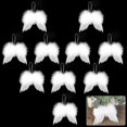 thumbnail image 2 of - Paquete de 10 minialas de ángel, adorno colgante para árbol de Navidad, decoración para fiestas navideñas (blanco, 20 x 15 cm), 2 of 5