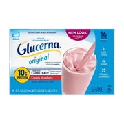 Glucerna Original Diabetic Protein Shake, Strawberry, 16 Count