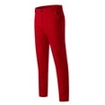 thumbnail image 4 of zuwimk Men'S Pants Casual,Men's Straight Fit Jean Cut All Seasons Tech Pants Red,L, 4 of 5