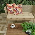 thumbnail image 2 of Jordan Manufacturing 18" x 18" Hixon Sunset Beige Leaves Square Outdoor Throw Pillow (2 Pack), 2 of 12