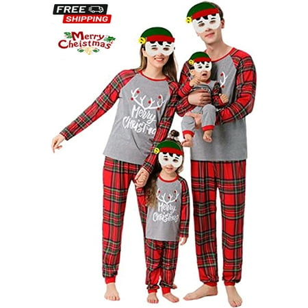 

Family Christmas Pajamas Pjs Matching Set Toddler Boys Girls Christmas Matching Clothes for Adults Kids Xmas Sleepwear Sets