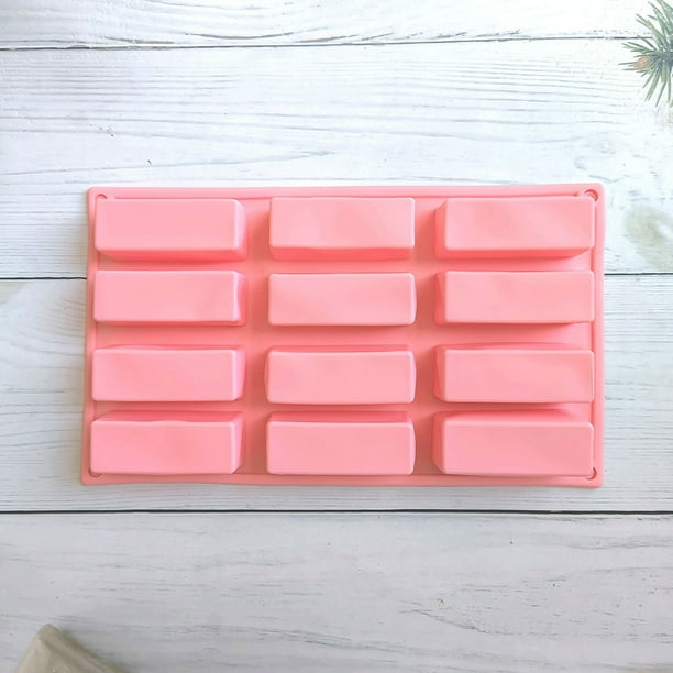 Suministros de cocina, Molde para pasteles, Aparatos de cocina, Juego de utensilios de cocina, Moldes rectangulares pequeños de chocolate de 12 piezas Moldes para hornear pasteles Molde de chocolate