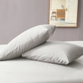 thumbnail image 5 of Organictune 2 Pack Washed Cotton Pillowcases, Soft and Shrink Resistant Envelope Closure Pillow Cases, Gray, Queen, 20" x 30", 5 of 5