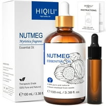 HIQILI Pure Nutmeg Essential Oil, 100mLNatural Oil for Aromatherapy Diffuser Massage Relaxation
