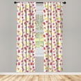 thumbnail image 3 of Ambesonne Ice Cream Curtains, Watercolor Cone, Pair of 28"x84", Multicolor, 3 of 5