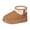 Brown, variant on Women's Snow Ankle Booties Warm Fur Lined Round Toe Thick Sole Slip on Casual Winter Boots