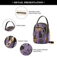 thumbnail image 4 of FORMRS Crossbody Bag for Women Quilted Travel Shoulder Cell Phone Purse with Chain Strap Handbag, Purple Halloween Black Cat, 4 of 7