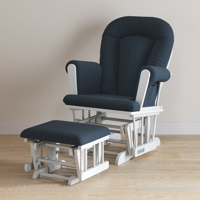 Navy glider and ottoman set on sale