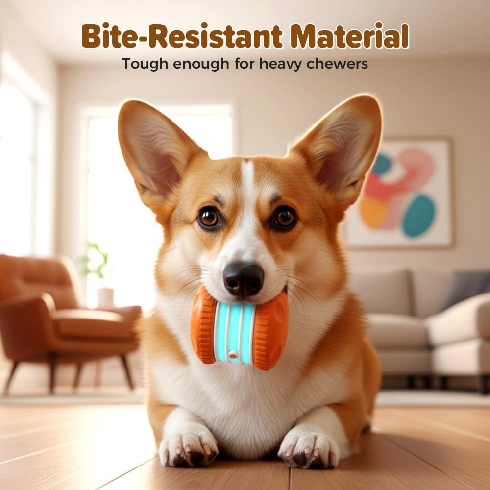 Interactive Dog Toy – Automatic Electric Rolling Ball with Rope, Motion-Activated Play, Random Movement, Rechargeable, Ideal for Boredom Relief for All Dog Sizes