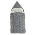 thumbnail image 1 of Willkey Born Unisex Cotton Knit Wrap Swaddle Baby Sleepsacks, Gray, 1 of 5