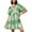 Green, variant on Womens Embroidered Mini Dress, Short Sleeves for Summer Garden & Daily Wear