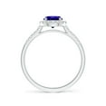 thumbnail image 2 of ANGARA Natural Round Tanzanite Halo Ring with Diamond Accents in 14K White Gold for Women (Size-6mm) | December Birthstone, Birthday, Anniversary, Jewelry Gift for Women | Natural Tanzanite Ring, 2 of 11