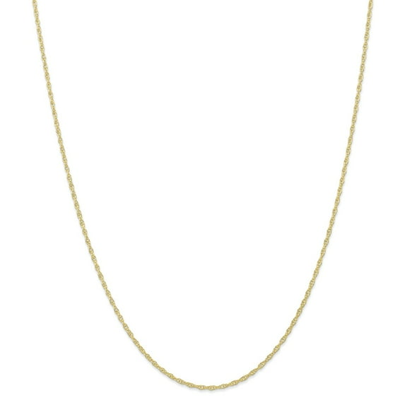 Solid 10k Yellow Gold 1.35mm Carded Cable Rope Chain Necklace 16"