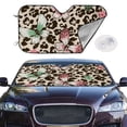 thumbnail image 2 of Uemuo Leopard Dots Pattern Accordion Car Windshield Sun Shade, Foldable Reflective Sun Visor for Car, Reflector Windshield Sunshade-Medium, 2 of 7