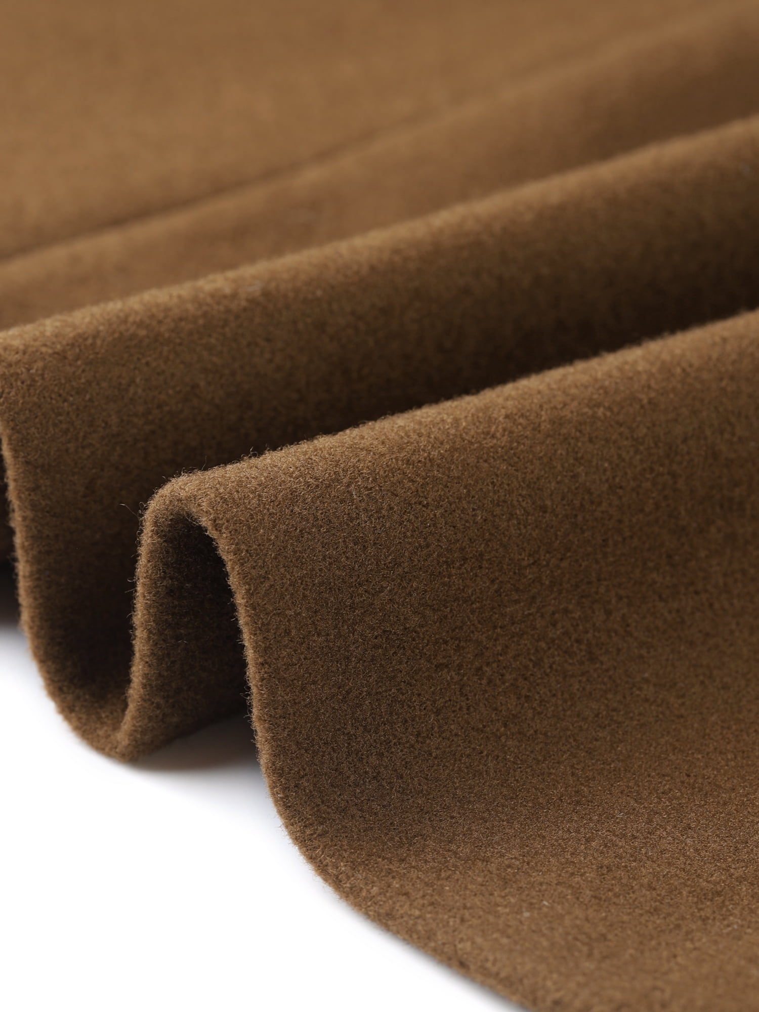 DARING DIVA Women's Winter Overcoat Mid-Long Notch Lapel Peacoat with Pockets XL Brown