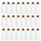 thumbnail image 1 of Botellas de vidrio transparente de 10 ml con tapones de corcho | Mini viales para arte DIY, fabricación de joyas, mensaje en botella, perfume, recuerdo | 2" x 0.9" | Paquete de 12 o 24 | Frascos de, 1 of 7