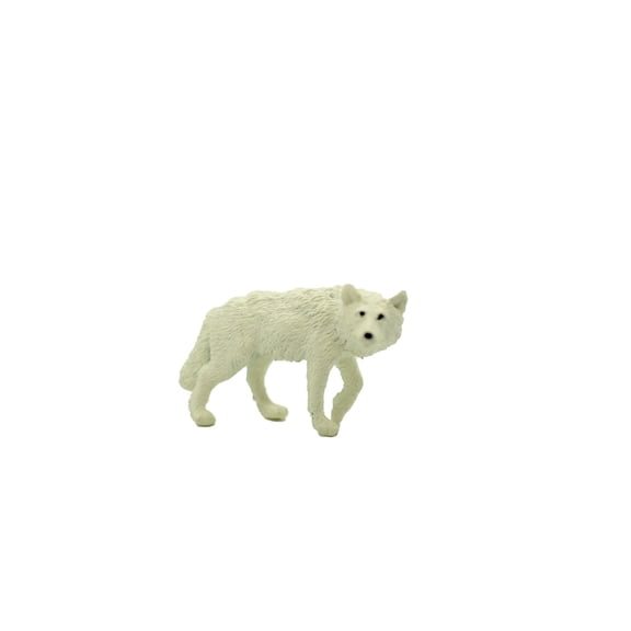 Wolf, Arctic, Very Nice Plastic Animal, Educational, Realistic Figure, Lifelike Model, Figurine, Replica, Gift, 2 1/8 " F3527 B138