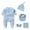 A-3296Blue, variant on MEZZALL Baby Bodysuit One-Pieces O-Neck Onesie Romper Soft Outfits For Boys Girls 0-12 Months Comfortable Everyday Wear Toddler Dailywear Birthday / 1-3 month