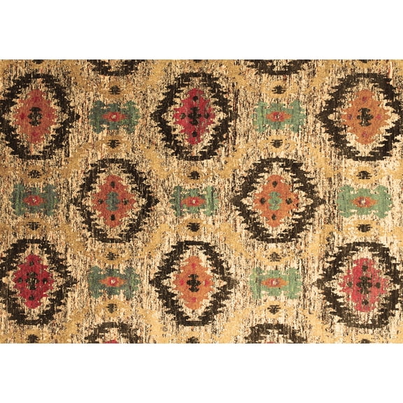 Ahgly Company Indoor Rectangle Southwestern Brown Country Area Rugs, 5' x 7'