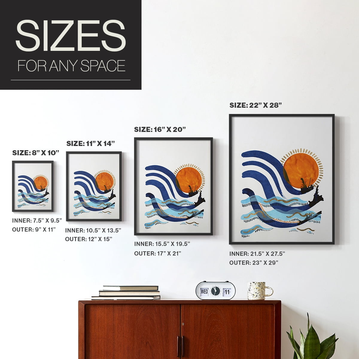 What a Way to Spend the Day Framed Print in Black Solid Wood 8 x 10 Framed Print