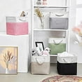 thumbnail image 2 of Cube Storage Bins, Collapsible Fabric Storage Cubes Bins, 11 Inch Cube Storage Bins with Handles, Foldable Storage Cubes (White/Black, 6Pack), 2 of 14
