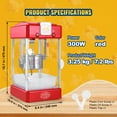 thumbnail image 6 of KFFKFF Commercial Popcorn Machine, 300W 2.5 Oz Kettle Countertop Popcorn Maker, 4 QT Each Cycle, with PP Entrance, Comes with 2 Ladles and Tray, 6 of 8