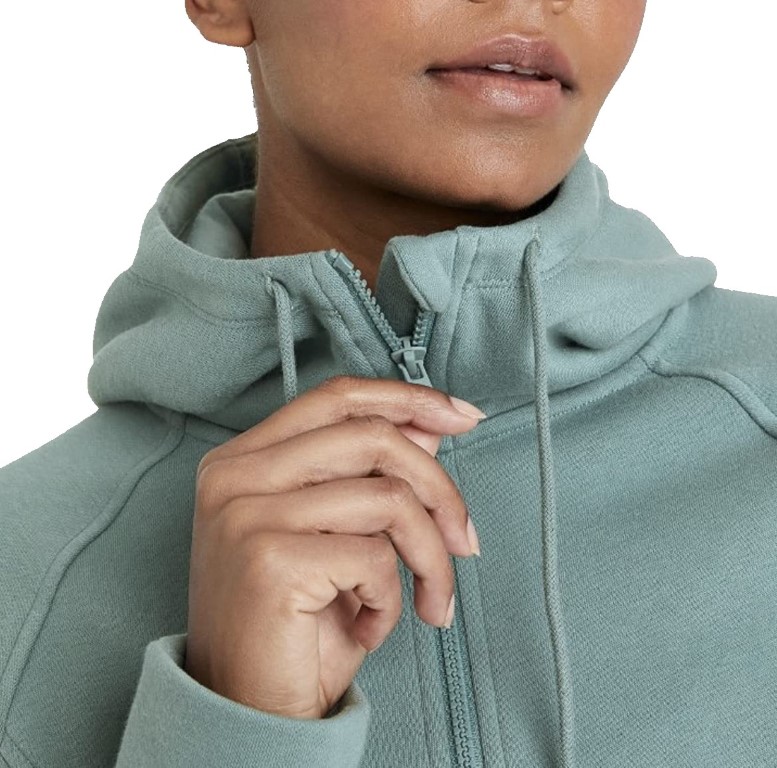 All in Motion Fleece Full Zip Hooded Women's Jade Sweatshirt - Walmart.com