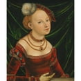 thumbnail image 2 of Lucas Cranach the Younger 20x23 Gold Ornate Framed and Double Matted Museum Art Print Titled - Portrait of a Woman, 2 of 4