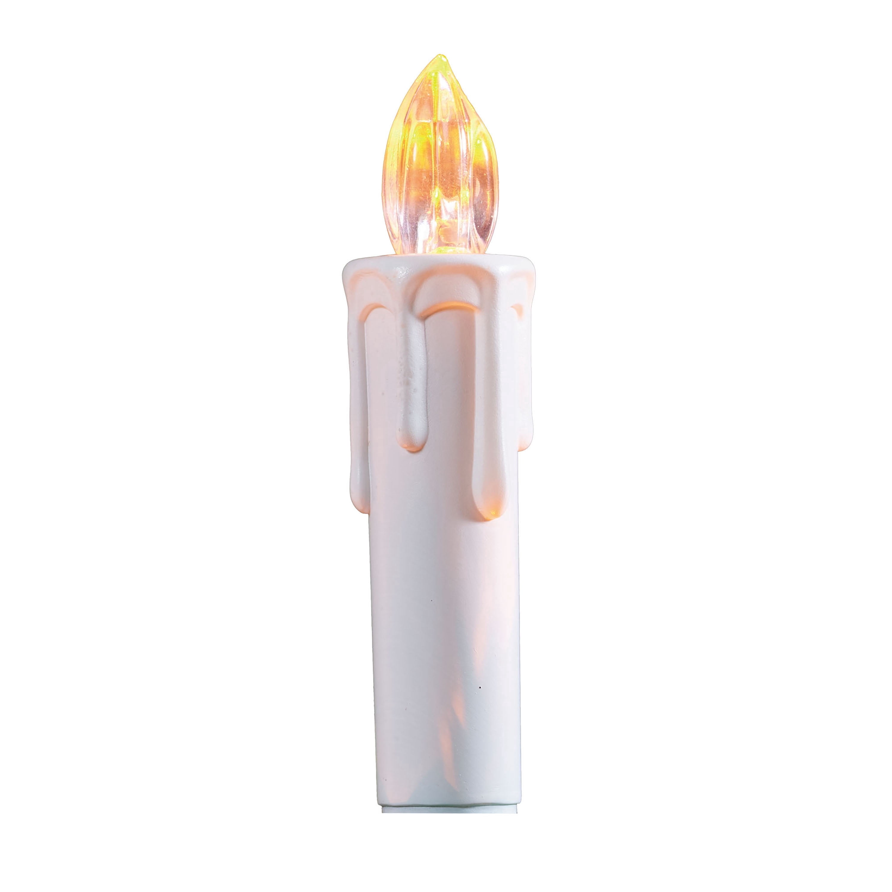 Indoor Battery-Operated LED Cordless Christmas Candle Clip Lights, 4", White, 10 Count, by Holiday Time