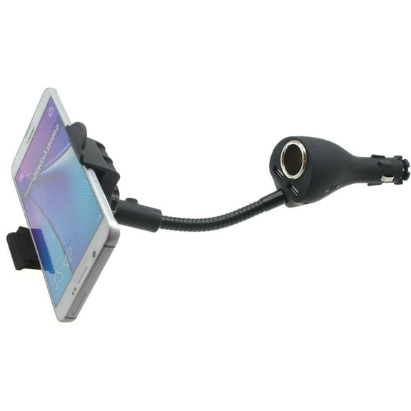 Charger Car Mount for Samsung Galaxy A73 5G,A53 5G,A33 5G,A13 5G,A03s Phones - Holder DC Socket USB 2-Port Cradle Swivel