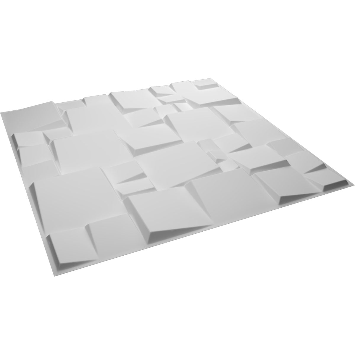 Ekena Millwork 19 5/8"W x 19 5/8"H Modern Square EnduraWall Decorative 3D Wall Panel (12-Pack for 32.1 Sq. Ft.)