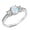 White & Clear, variant on Sterling Silver Oval White Synthetic Opal & Clear CZ Center Ring Sizes 9