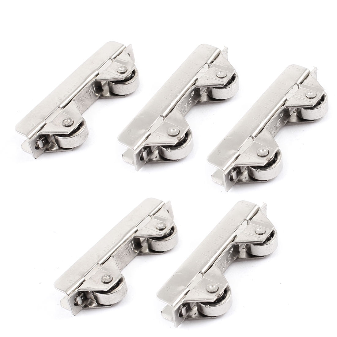 uxcell Double wheels Metal Sliding Door Roller Pulley Silver Tone 4pcs for 6mm Glass