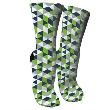 

Women S Cotton Moisture Wicking Extra Heavy Cushion 3d Athletic Crew Socks (Geometric Seahawk)