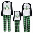 thumbnail image 2 of iHapHap Matching Family Christmas Pajamas, We Are Family 2026 Long Sleeve Green Plaid Pants, 2 of 6