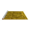 thumbnail image 2 of Ahgly Company Machine Washable Indoor Round Oriental Yellow Industrial Area Rugs, 5' Round, 2 of 4