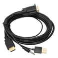 thumbnail image 4 of Cable convertidor de video, Cable adaptador de video multimedia VGA a HD Convertidor de interfaz multimedia VG Ato HD Funcionalidad de alta precisión, 4 of 9