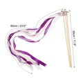 thumbnail image 2 of Unique Bargains Lace Silk Ribbon Fairy Sticks Wands for Wedding Party, Purple/Light Orange 25 Pack, 2 of 5