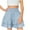 Blue, variant on OGLCCG Summer Shorts for Girls 2025 Elastic High Waisted Pleated Ruffle Mini Skirts Cute Beach Vacation Flowy Shorts Skorts 3-13 Years