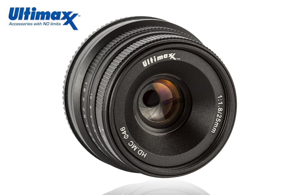 Black 7artisans 25mm F1.8 Manual Focus Prime Fixed Lens for Fujifilm Fuji Cameras X-A1 X-A10 X-A2 X-A3 X-at X-M1 XM2 X-T1 X-T10 X-T2 X-T20 X-Pro1 X-Pro2 X-E1 X-E2 X-E2s 