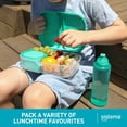 thumbnail image 3 of Sistema to Go Split Lunch Box, 1.1L Food Storage Container with 2 Compartments, Minty Teal with Matching Clips, 3 of 8