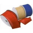 thumbnail image 1 of Morex Ribbon Patriotic Burlap Ribbon, 2-1/2 Inch, 30-Yard, Red/Natural/Blue, 1 of 8