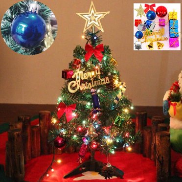 Mini Christmas Tree Small Christmas Tree With Led Lights Ornaments Tabletop Artificial Christmas Tree Christmas Decorations Indoor Christmas Decor, Mini Christmas Tree Set, Diy Christmas Decorations